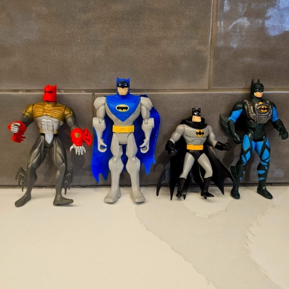Marvel Comics Vintage 1990's  Batman Bundle Of 4 Action Figure  Toys